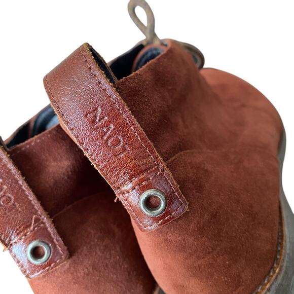 Naot Love Bohemian Rust Brown Suede Lace Up Boots size 41 US size 10.5 - Picture 7 of 10